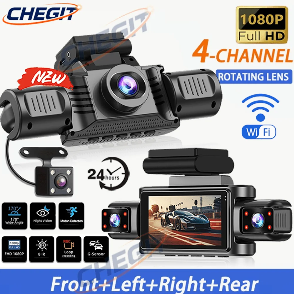 WIFI 360° ° Автомобильная камера 1080P, 3/4 объектива, видеорегистратор, видеорегистратор для автомобиля, черный ящик, ночное видение, 24 часа, парковочный монитор, автомобильная сборка
WIFI 360° ° Автомобильная камера 1080P, 3/4 объектива, видеорегистратор, видеорегистратор для автомобиля, черный ящик, ночное видение, 24 часа, парковочный монитор, автомобильная сборка