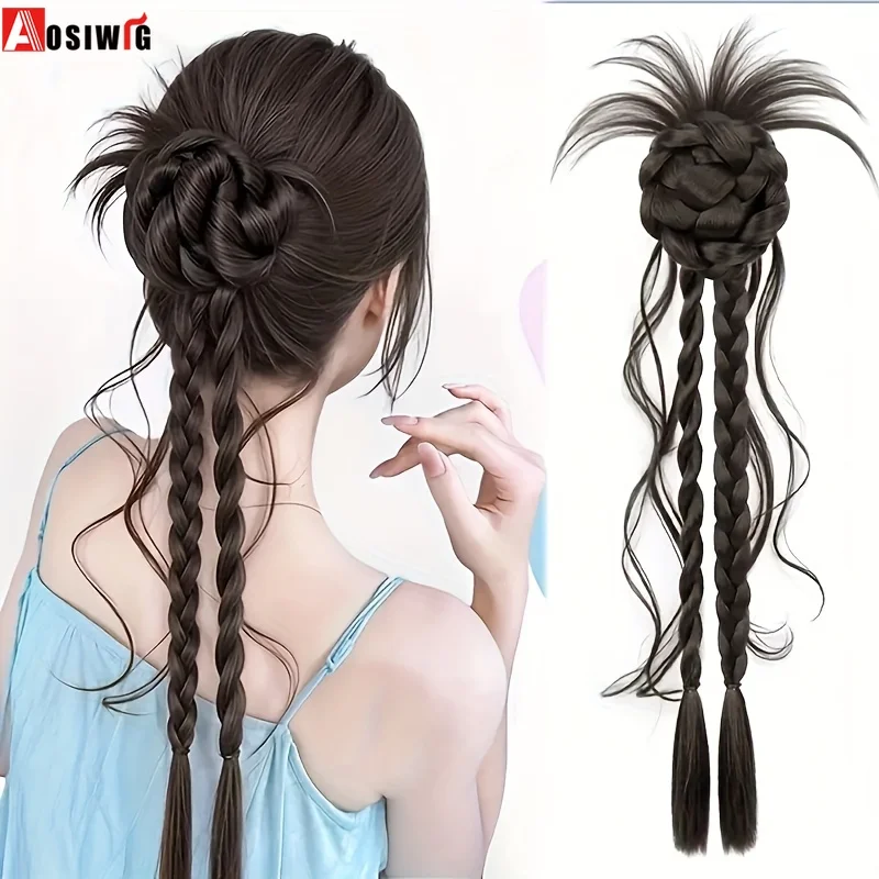 AOSIWIG синтетическая длинная коса хвост натуральные волосы для наращивания коготь клип стиль пушистая булочка парик искусственный накладной парик для женщин
AOSIWIG синтетическая длинная коса хвост натуральные волосы для наращивания коготь клип стиль пушистая булочка парик искусственный накладной парик для женщин