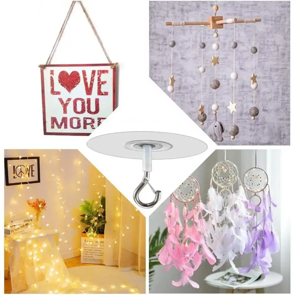 Transparent Self-Adhesive Ceiling Hook Water Resistant Multifunctional Wall Hooks Strong Bearing Plants Hangers
Transparent Self-Adhesive Ceiling Hook Water Resistant Multifunctional Wall Hooks Strong Bearing Plants Hangers