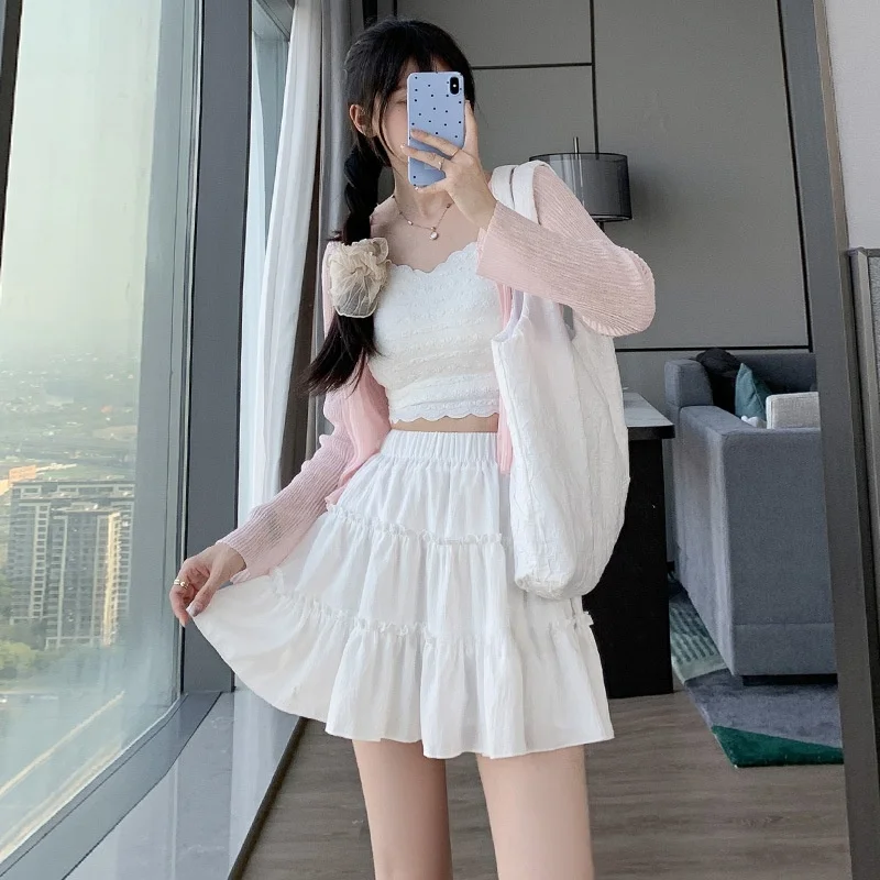 Sweet Splice Three-Layer Fluffy Short Skirt Women's Summer Fashion High Waist Meat Conceal Thin Cake Skirt Half-length
Sweet Splice Three-Layer Fluffy Short Skirt Women's Summer Fashion High Waist Meat Conceal Thin Cake Skirt Half-length