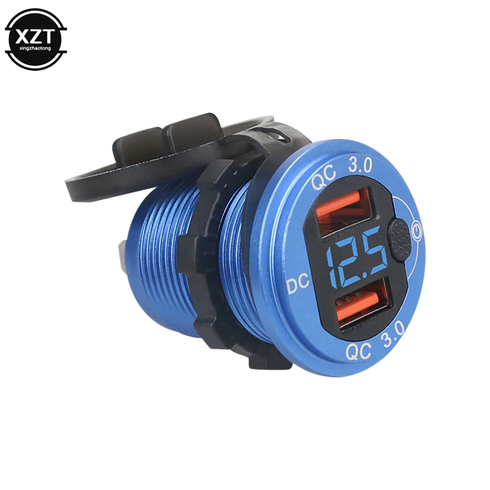 Metal Car Cigarette lighter Dual USB Car Charger Aluminum Fast Charger QC3.0 Car Charger Socket Waterproof with Voltmeter Switch
Metal Car Cigarette lighter Dual USB Car Charger Aluminum Fast Charger QC3.0 Car Charger Socket Waterproof with Voltmeter Switch