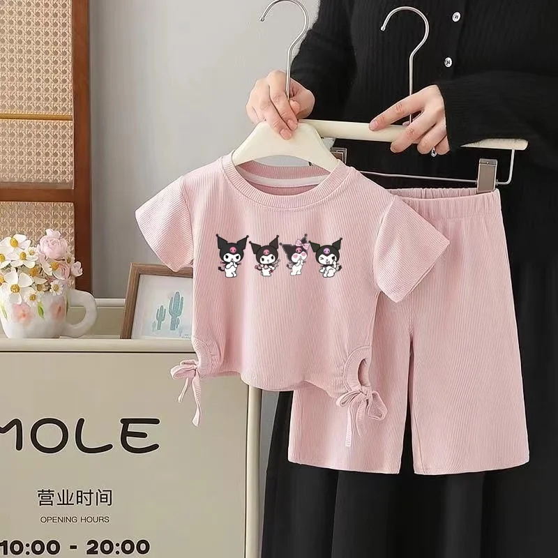 Summer Fashion Baby Girls Clothes Set Kid Ice Silk Cartoon Printed Short Sleeve T-shirts Top And Wide Leg Pants 2 Pieces Suit
Summer Fashion Baby Girls Clothes Set Kid Ice Silk Cartoon Printed Short Sleeve T-shirts Top And Wide Leg Pants 2 Pieces Suit