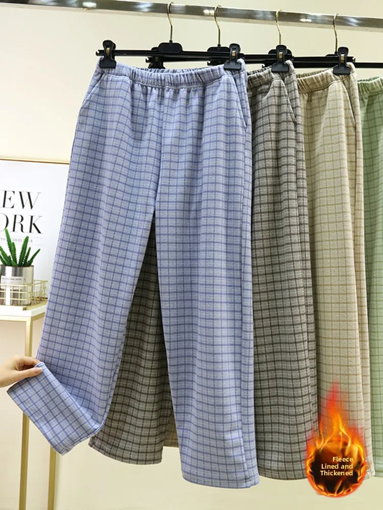 Men's Winter Home Pants Loose Large Size Plaid Sleepwear Elastic Waist Casual Trousers Outdoor Wearable Versatile Long Pants
Men's Winter Home Pants Loose Large Size Plaid Sleepwear Elastic Waist Casual Trousers Outdoor Wearable Versatile Long Pants