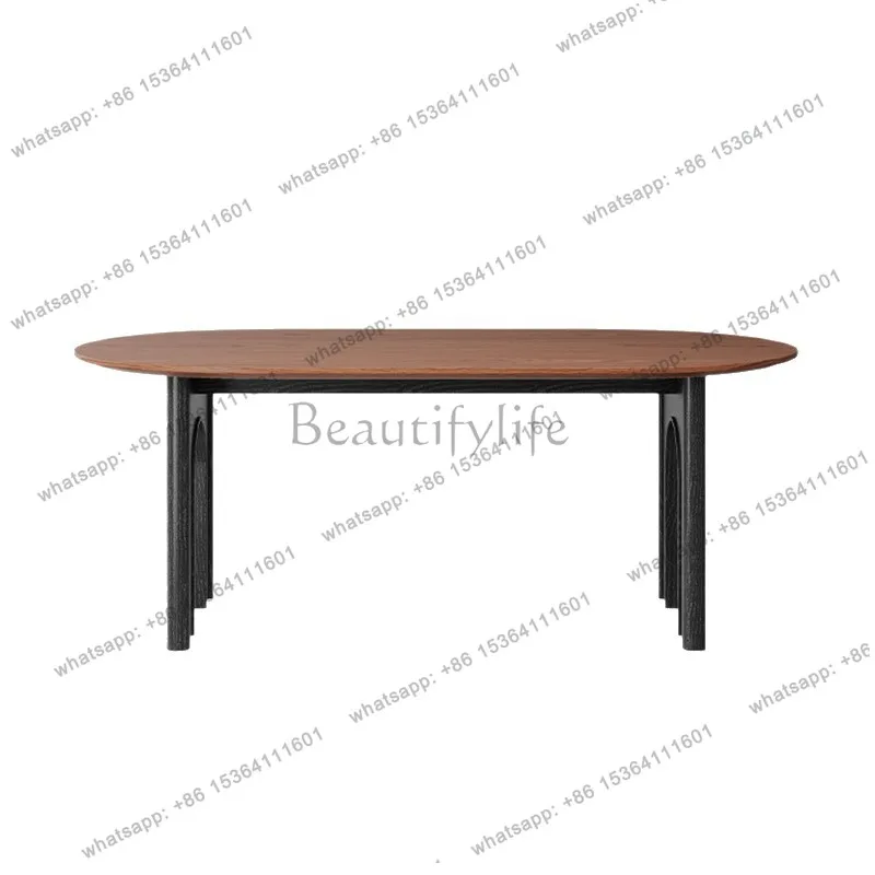Medium-style solid wood slate dining table modern home small apartment rectangular table
Medium-style solid wood slate dining table modern home small apartment rectangular table