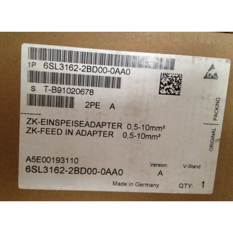 New original 6SL3162-2BD00-0AA0 DC bus power adapter 6SL31622BDOOOAAO spot
New original 6SL3162-2BD00-0AA0 DC bus power adapter 6SL31622BDOOOAAO spot