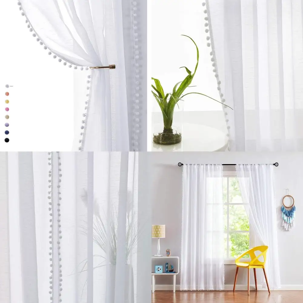 Linen Textured White Curtains 84 Long for Living Room and Bedroom, 52 Wide Set of 2
Linen Textured White Curtains 84 Long for Living Room and Bedroom, 52 Wide Set of 2