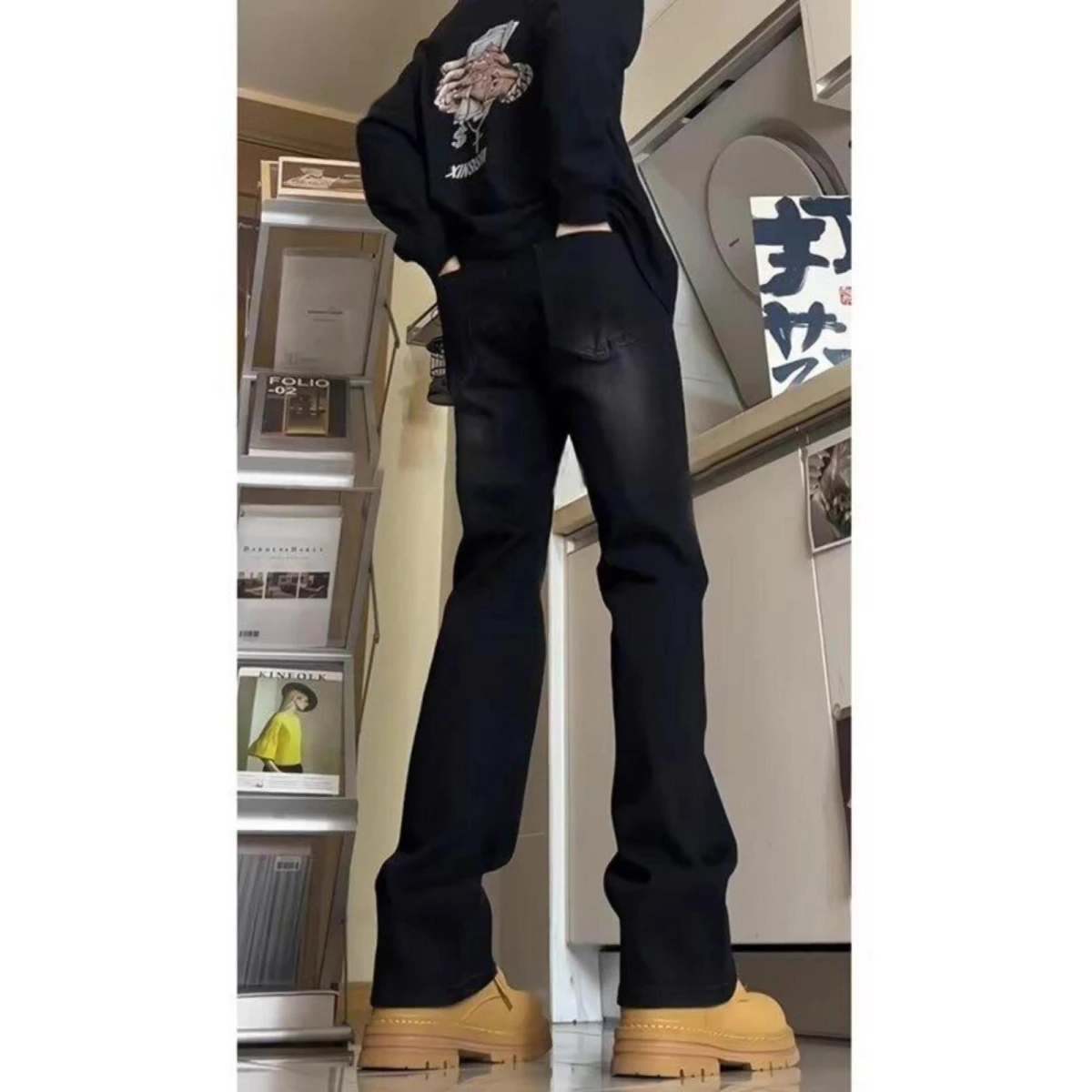 Мужские джинсы Bla adient, средняя посадка, прямой крой, в стиле американского стритстайла, облегающие, длинные брюки, осенняя мода
Мужские джинсы Bla adient, средняя посадка, прямой крой, в стиле американского стритстайла, облегающие, длинные брюки, осенняя мода