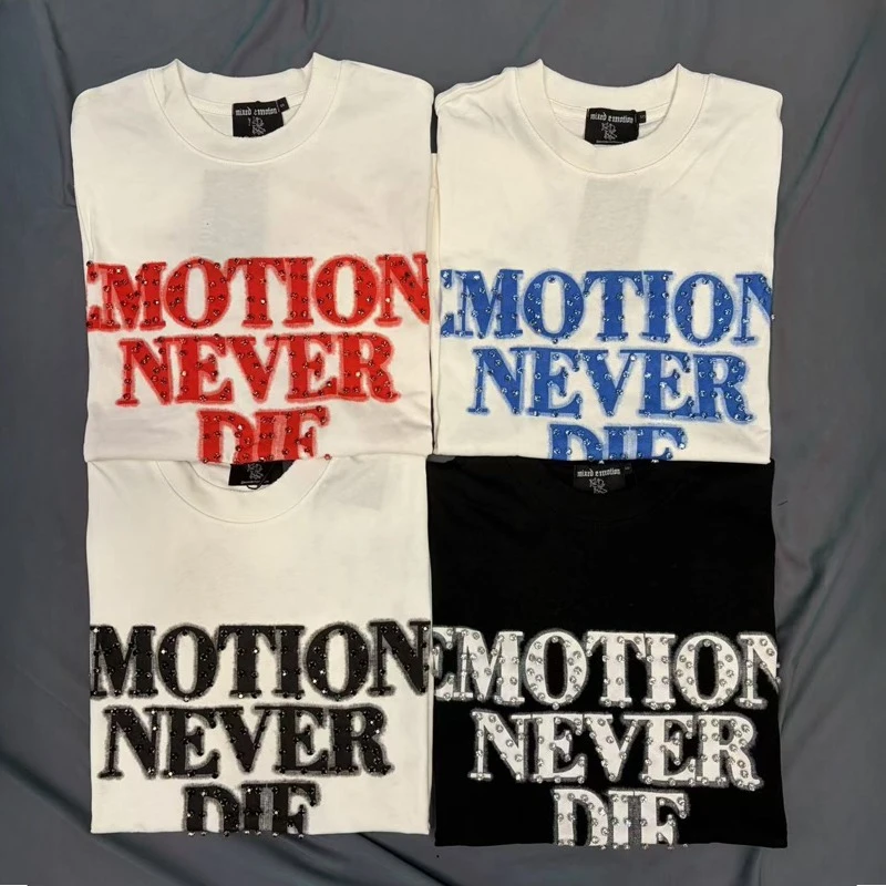 Streetwear Brand MIXED EMOTION Short Sleeve Tee Heavy Industry Diamond Personality Worn Out Mixed Emotion Tshirt Large Code Size
Streetwear Brand MIXED EMOTION Short Sleeve Tee Heavy Industry Diamond Personality Worn Out Mixed Emotion Tshirt Large Code Size