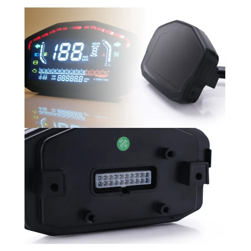 Motorcycle Universal LCD Speedometer Water Temperature Fuel Gauge Odometer For Motorcycles With 1, 2, And 4 Cylinders
Motorcycle Universal LCD Speedometer Water Temperature Fuel Gauge Odometer For Motorcycles With 1, 2, And 4 Cylinders