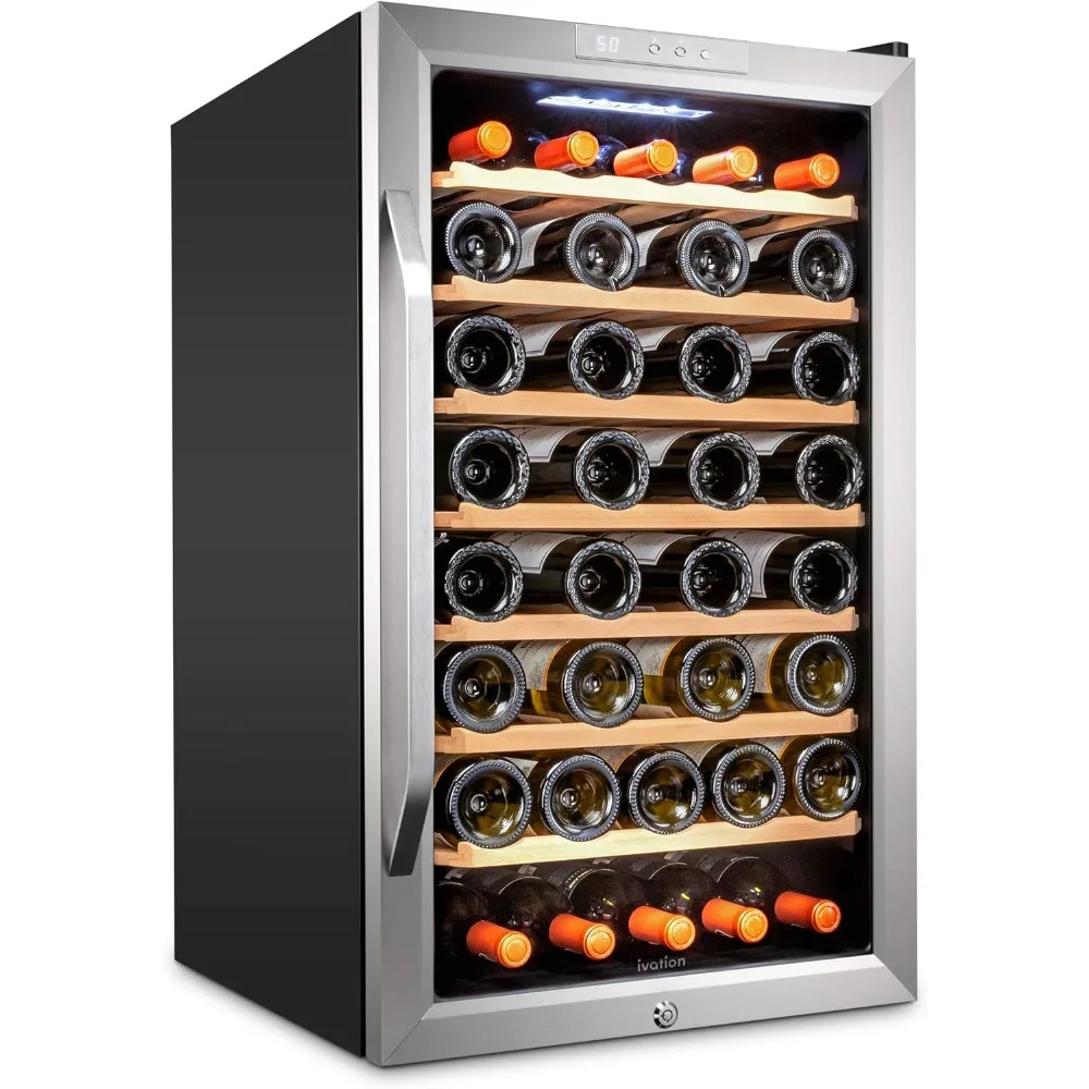 51 Bottle Compressor Wine Cooler Refrigerator w/Lock | Large Freestanding Wine Cellar For Red, White, Champagne or Spark
51 Bottle Compressor Wine Cooler Refrigerator w/Lock | Large Freestanding Wine Cellar For Red, White, Champagne or Spark