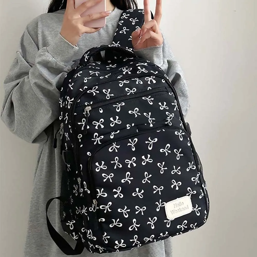 Daypack Three-piece School Bag Set Casual Large Capacity Nylon Bow Backpack Fixed Webbing Contrast Color Students School Bag
Daypack Three-piece School Bag Set Casual Large Capacity Nylon Bow Backpack Fixed Webbing Contrast Color Students School Bag