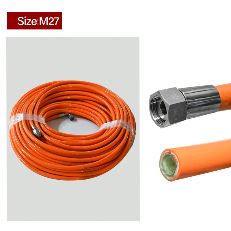 3/8" High Pressure Sewer Jetting Hose WaterCleaning Hose for Sewer Cleaning Machine 5800psi Used for Sewer Jetter Machine
3/8" High Pressure Sewer Jetting Hose WaterCleaning Hose for Sewer Cleaning Machine 5800psi Used for Sewer Jetter Machine