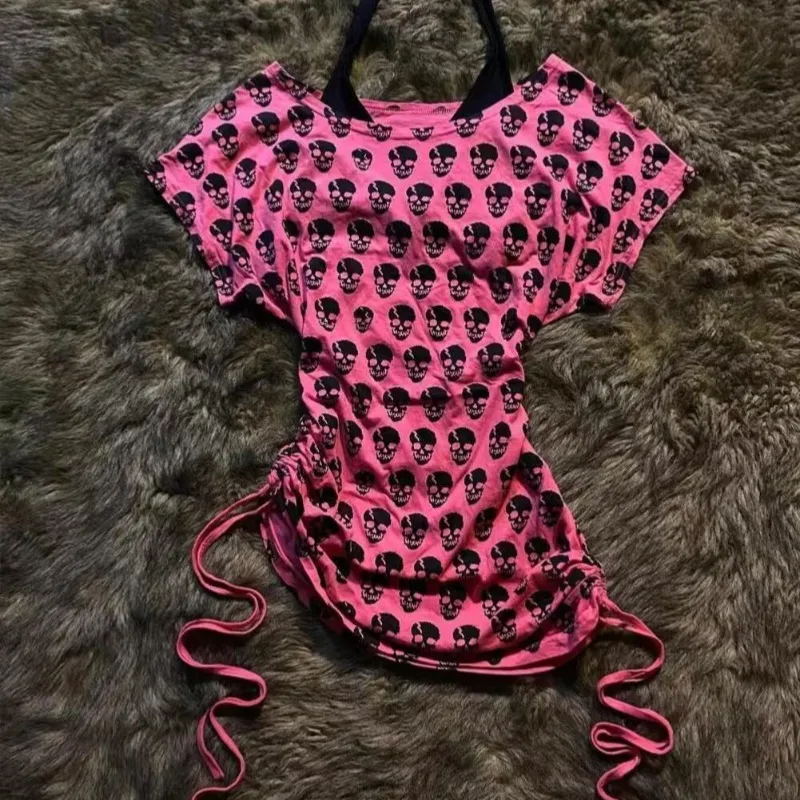 American Vintage Hottie Short-sleeve Tshirts Subculture Skull Print T-shirt Summer Harajuku Slim Tees Women's Fashion Chic Tops
American Vintage Hottie Short-sleeve Tshirts Subculture Skull Print T-shirt Summer Harajuku Slim Tees Women's Fashion Chic Tops