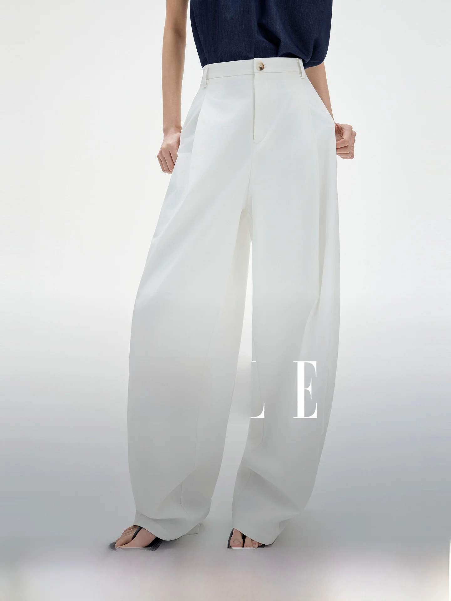 Elle Women's Loose Casual Pants White Design Summer New Style Slimming Small Size Commute Banana Pants High Waist Straight Leg
Elle Women's Loose Casual Pants White Design Summer New Style Slimming Small Size Commute Banana Pants High Waist Straight Leg