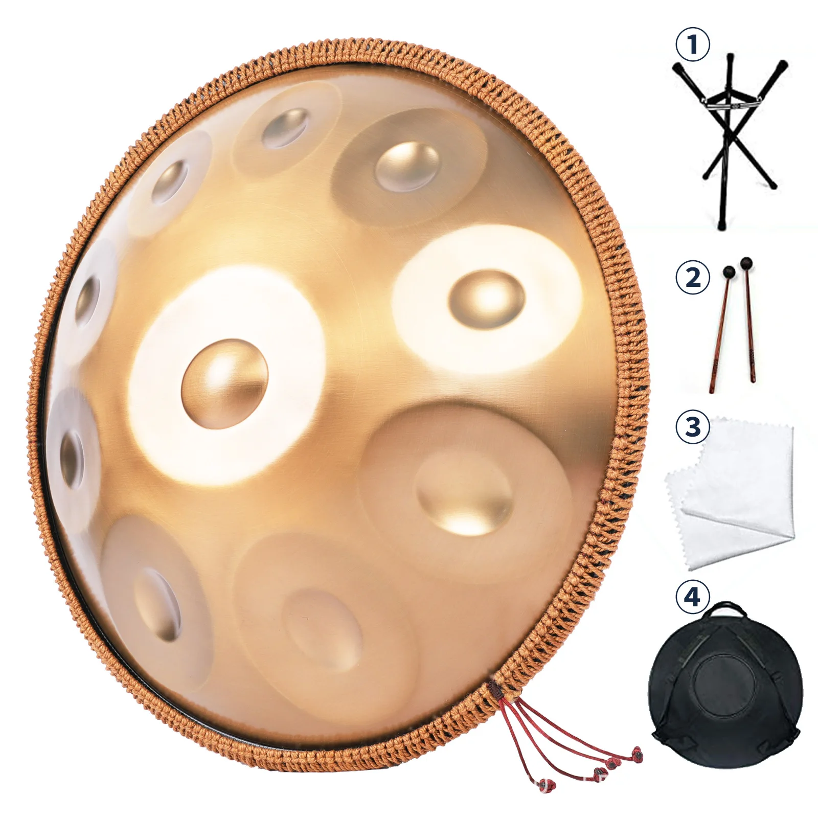 Hooqu Hot Sell 22 Inch 9 10 12 14 Note Steel Hand Drum Handpan Drum 432 Ghz Frequency D Minor Instrument
Hooqu Hot Sell 22 Inch 9 10 12 14 Note Steel Hand Drum Handpan Drum 432 Ghz Frequency D Minor Instrument