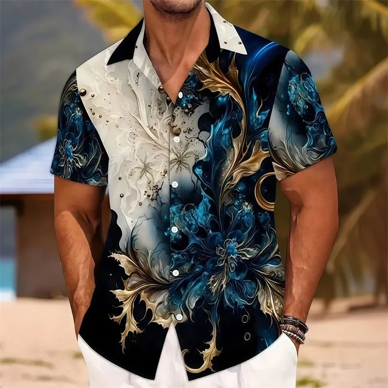 Men's shirt trendy floral graphic shirt fashion 3D print short-sleeved summer casual Hawaiian shirt loose streetwear top 2025
Men's shirt trendy floral graphic shirt fashion 3D print short-sleeved summer casual Hawaiian shirt loose streetwear top 2025