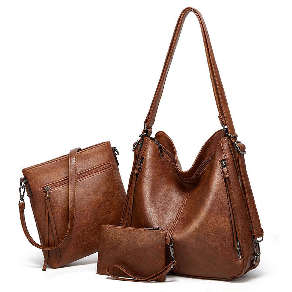 Three-piece women's vintage bag fashion crossbody bag handbag single shoulder bag casual large capacity tote bag
Three-piece women's vintage bag fashion crossbody bag handbag single shoulder bag casual large capacity tote bag