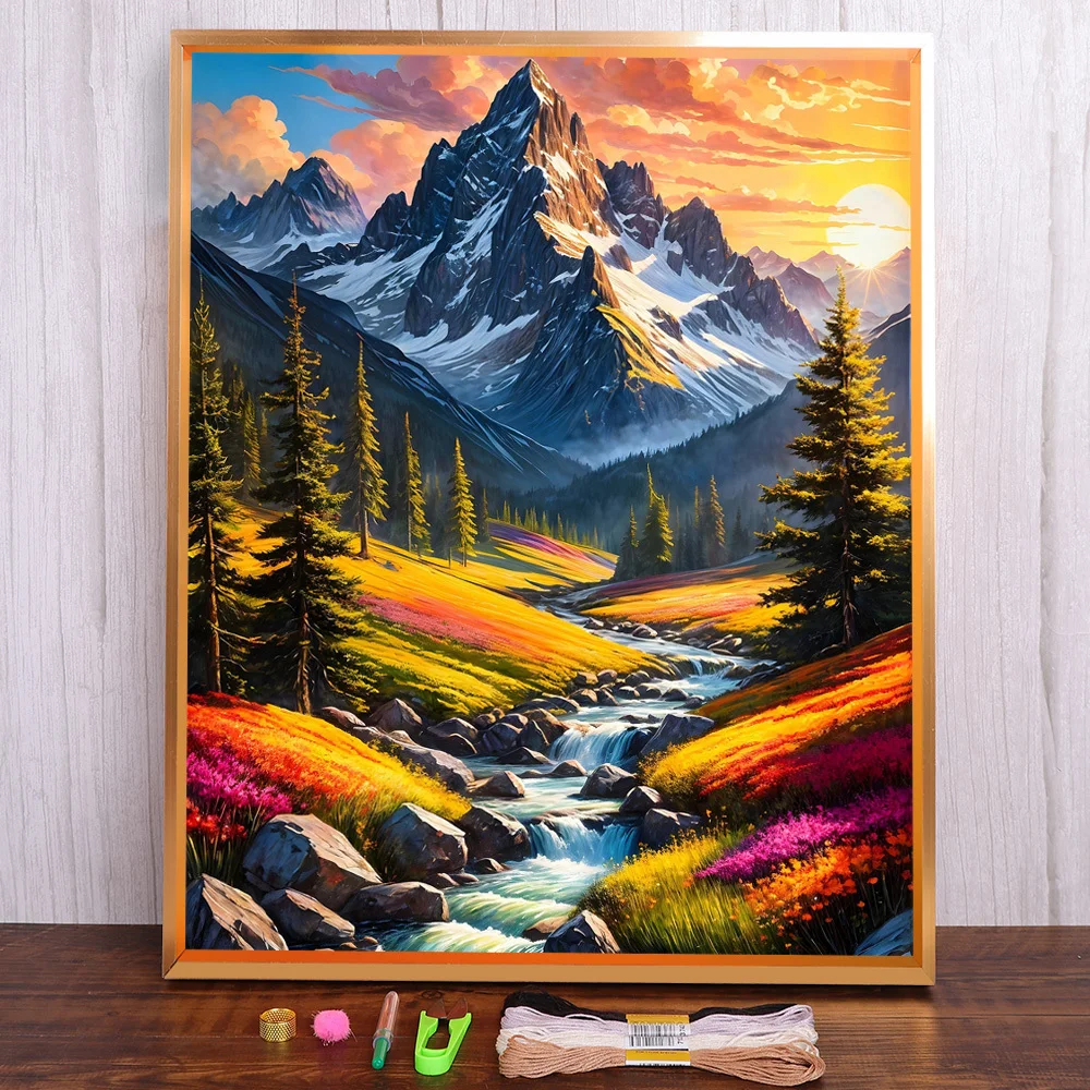 Landscape Snow Mountain Printed Cross Stitch Kit Embroidery DMC Threads Handmade Handiwork Painting Knitting Package Magic Gift
Landscape Snow Mountain Printed Cross Stitch Kit Embroidery DMC Threads Handmade Handiwork Painting Knitting Package Magic Gift