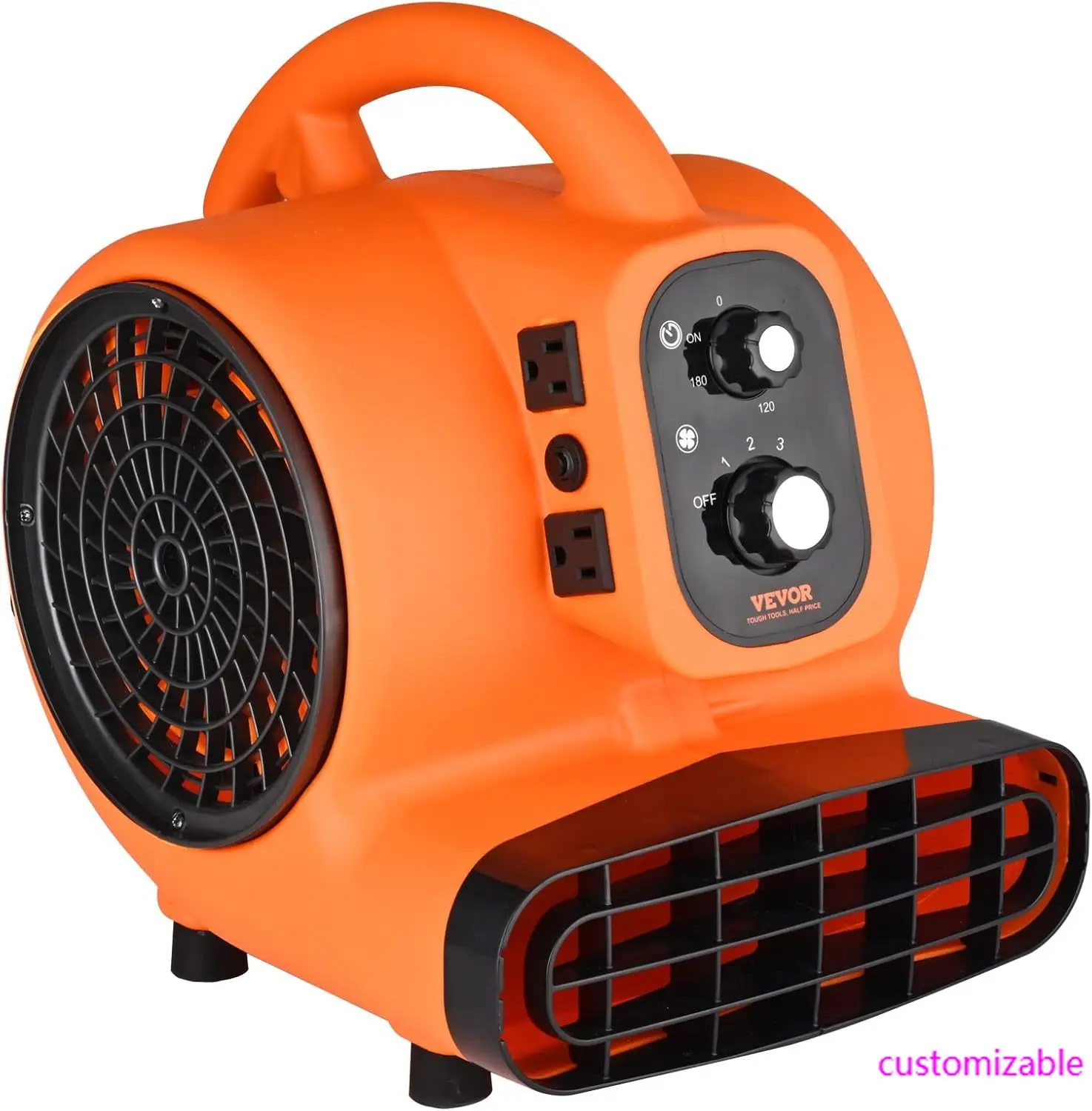 Air Mover, 1/4 HP 1000 CFM Carpet Dryer for Cooling and Ventilating, Portable Floor Blower Fan with 4 Blowing Angles
Air Mover, 1/4 HP 1000 CFM Carpet Dryer for Cooling and Ventilating, Portable Floor Blower Fan with 4 Blowing Angles