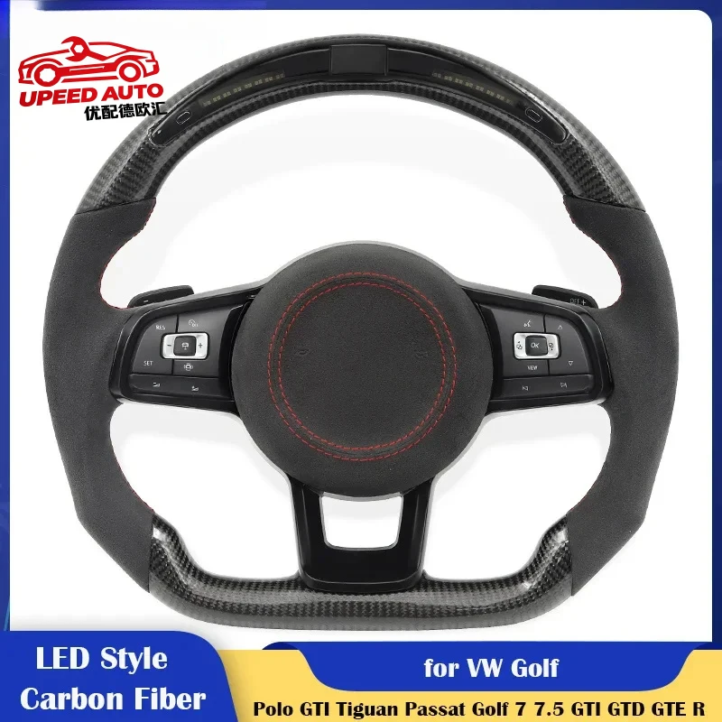 LED Carbon Car Steering Wheel Assembly for Volkswagen VW 7 MK7 MK6 MK5 MK4 PPolo Tiguan Passat Golf 7 7.5 GTI GTD GTE R
LED Carbon Car Steering Wheel Assembly for Volkswagen VW 7 MK7 MK6 MK5 MK4 PPolo Tiguan Passat Golf 7 7.5 GTI GTD GTE R
