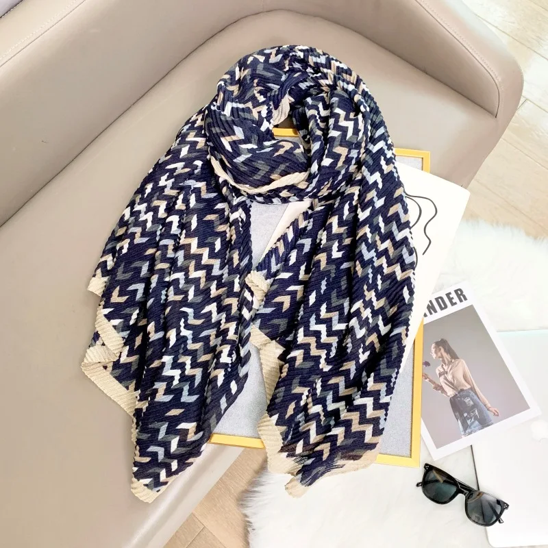 New Stylish and Simple Blue Striped Printed Sunscreen Shawl Cotton and Linen Feel Versatile Internet Celebrity Decorative Scarf
New Stylish and Simple Blue Striped Printed Sunscreen Shawl Cotton and Linen Feel Versatile Internet Celebrity Decorative Scarf