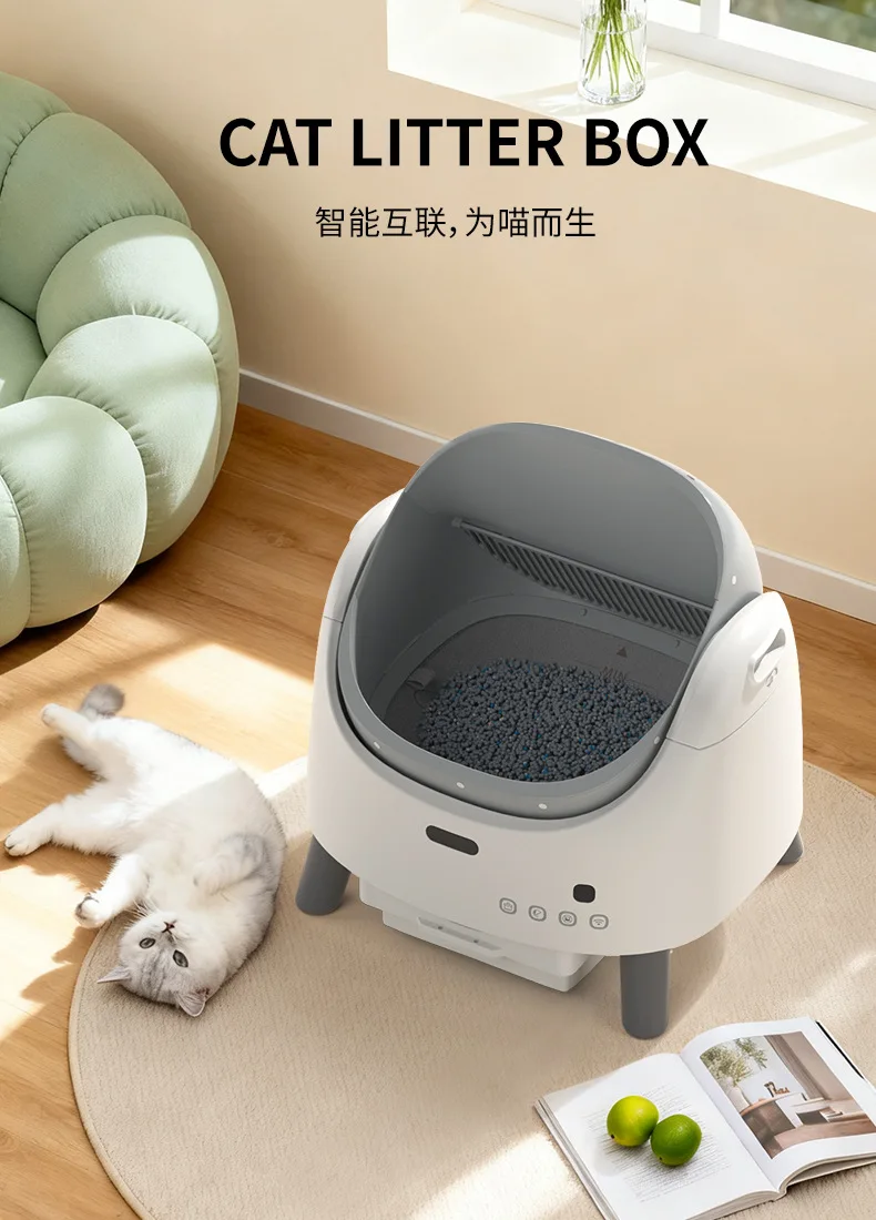 Large-Space Smart Cat Litter Box Fully Automatic with Open Design Electric Cleaning Anti-Spraying Function for Cats
Large-Space Smart Cat Litter Box Fully Automatic with Open Design Electric Cleaning Anti-Spraying Function for Cats
