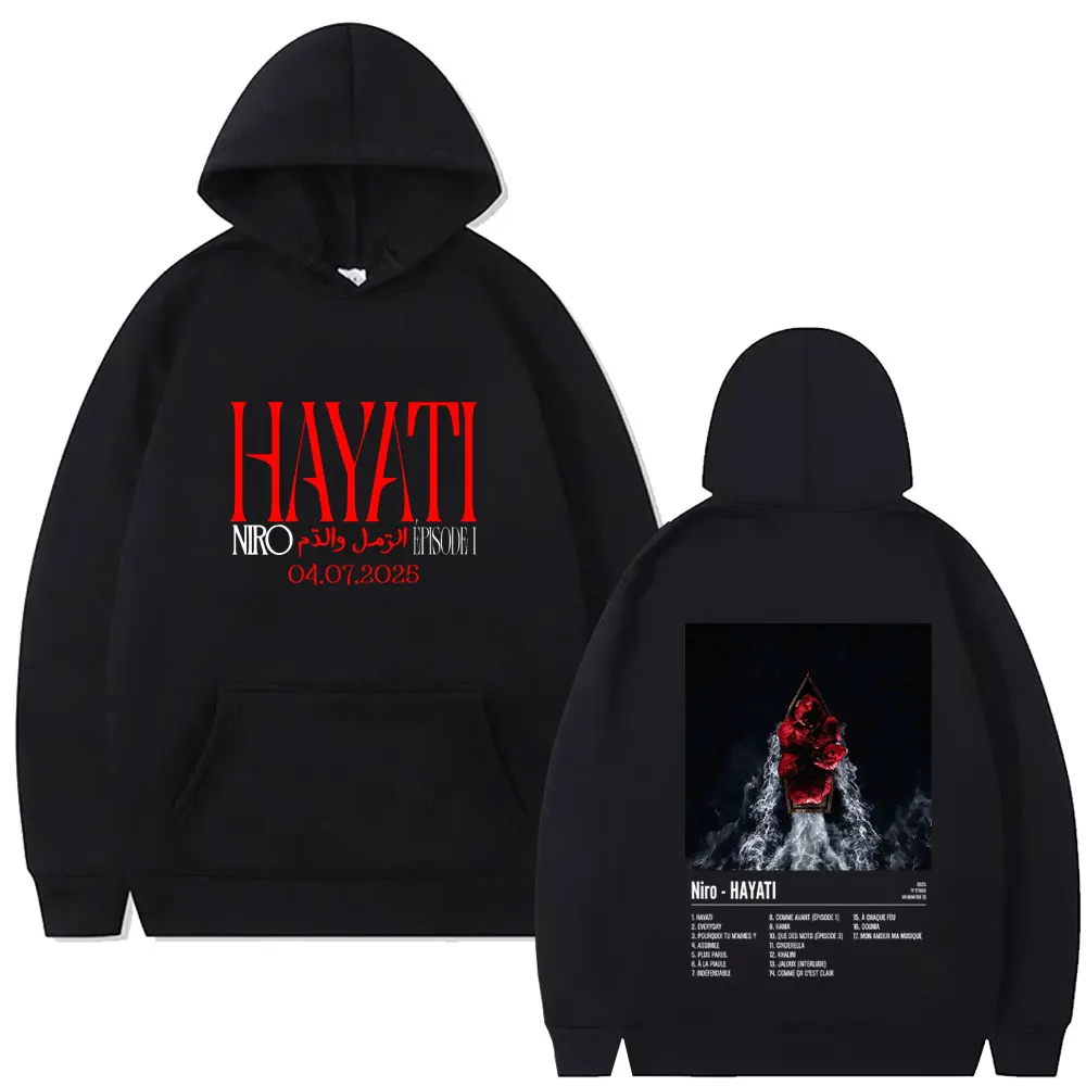 Rapper Niro HAYATI Album Print Hoodie Male Fashion Oversized Sweatshirt Men Women Vintage Casual Fleece Cotton Pullover Hoodies
Rapper Niro HAYATI Album Print Hoodie Male Fashion Oversized Sweatshirt Men Women Vintage Casual Fleece Cotton Pullover Hoodies