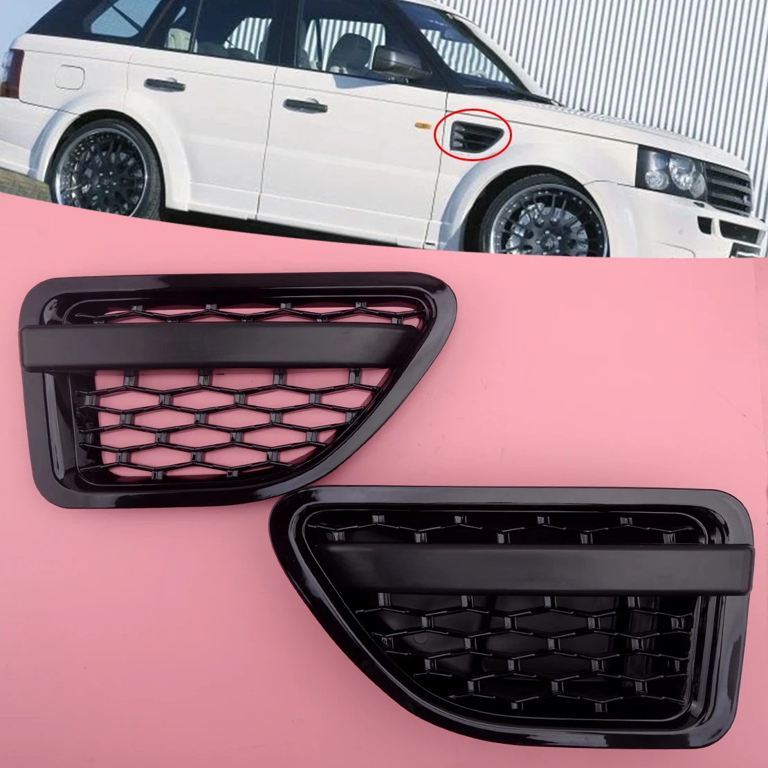 1 Pair Front Side Door Fender Cover Vent Grille Fit For Land Rover Range Rover Sport 2005 2006 2007 2008 2009
1 Pair Front Side Door Fender Cover Vent Grille Fit For Land Rover Range Rover Sport 2005 2006 2007 2008 2009