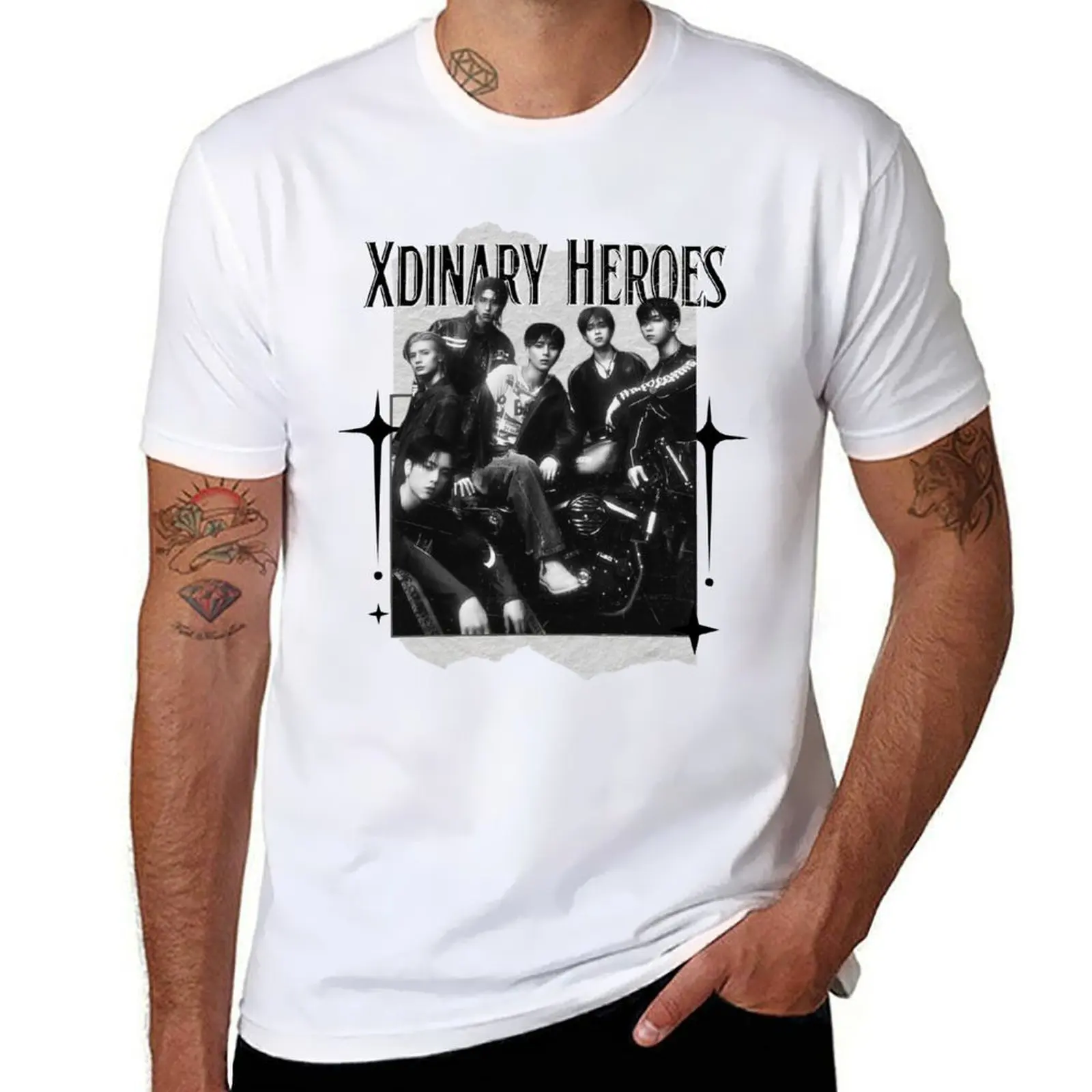 Xdinary Heroes Kpop Boy Band Monochrome Black and White Collage Art Design T-Shirt man t shirt graphic T-Shirt
Xdinary Heroes Kpop Boy Band Monochrome Black and White Collage Art Design T-Shirt man t shirt graphic T-Shirt