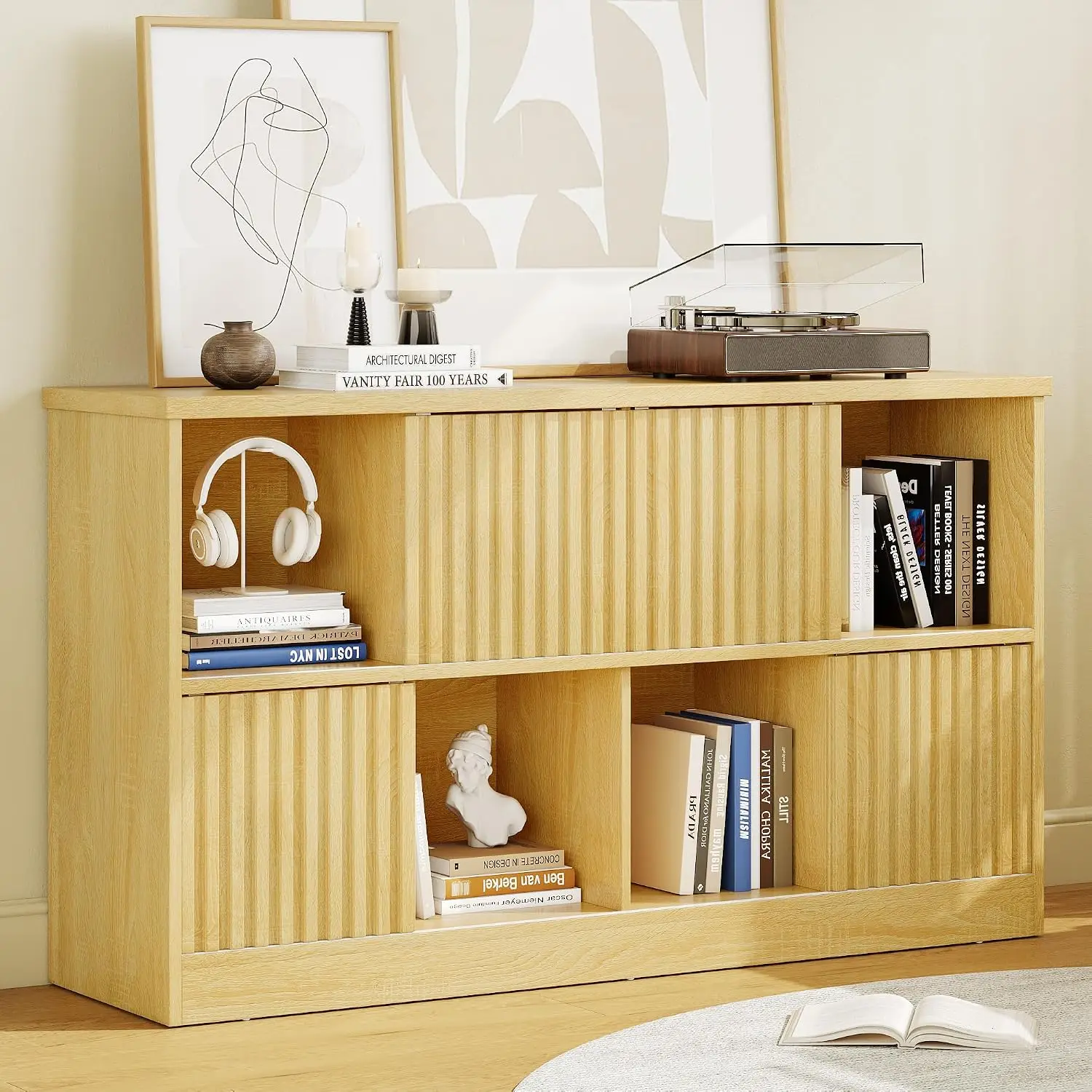 8 Cube Bookshelf with Sliding Doors, Wooden Bookcase Storage Cabinet, Freestanding Cube Shelf Organizer , Customized
8 Cube Bookshelf with Sliding Doors, Wooden Bookcase Storage Cabinet, Freestanding Cube Shelf Organizer , Customized