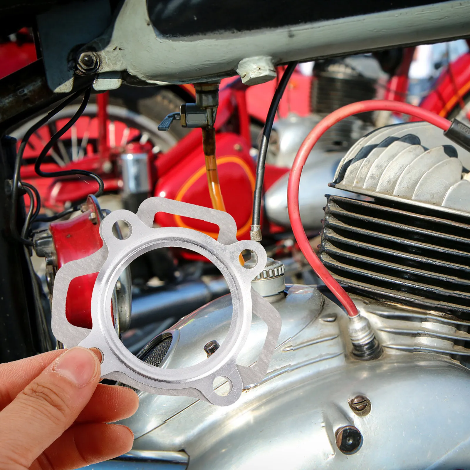 1Pair Engine Parts Cylinder Gasket Kit Metal Cylinder Head and Base Gasket Set Motorcycle Replacement Repair Motorized Bike
1Pair Engine Parts Cylinder Gasket Kit Metal Cylinder Head and Base Gasket Set Motorcycle Replacement Repair Motorized Bike