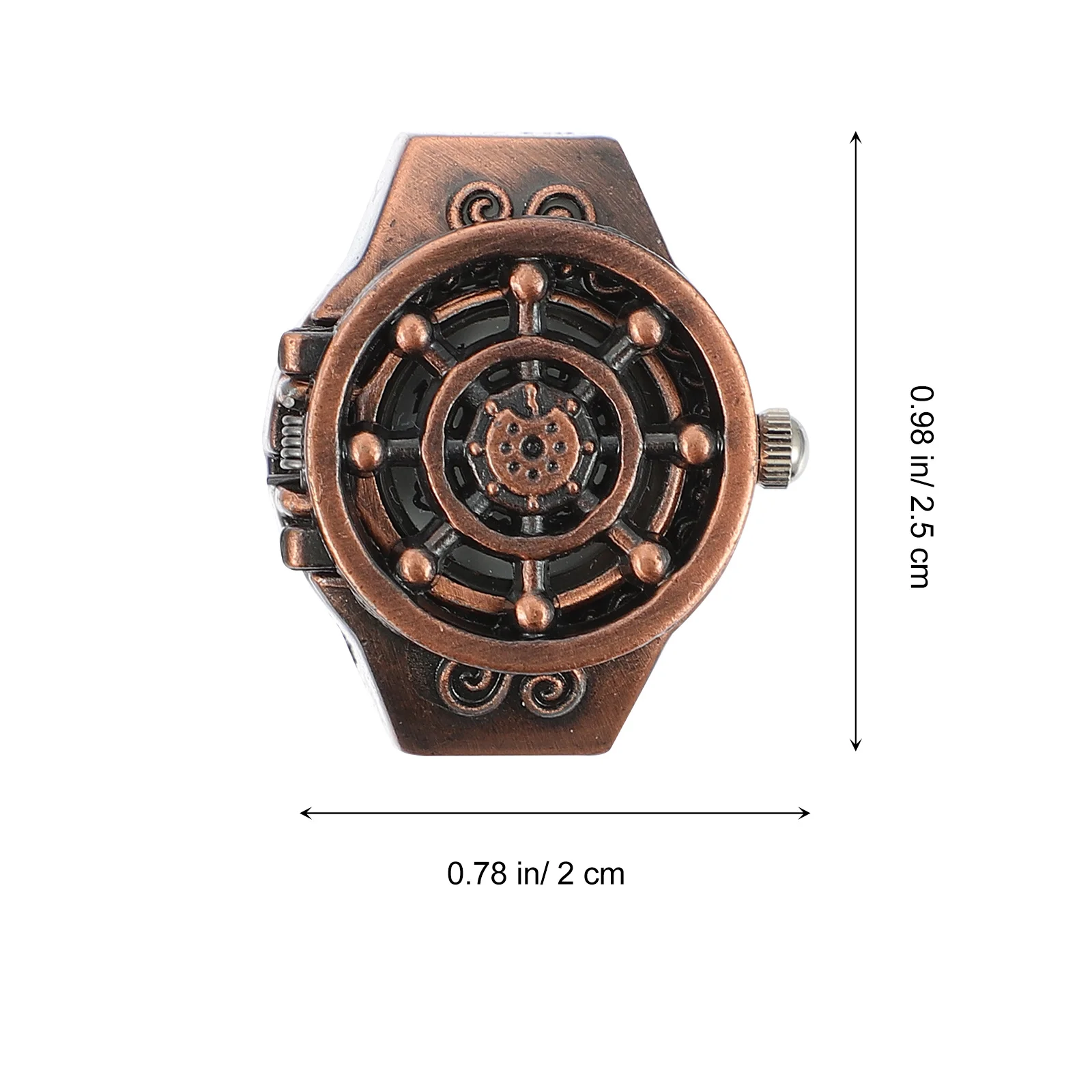 2Pcs Retro Ship Wheel Ring Watches Zinc Alloy Durable Finger Watch Vintage Chic Flip-Open Cover Fashion Jewelry for Women
2Pcs Retro Ship Wheel Ring Watches Zinc Alloy Durable Finger Watch Vintage Chic Flip-Open Cover Fashion Jewelry for Women