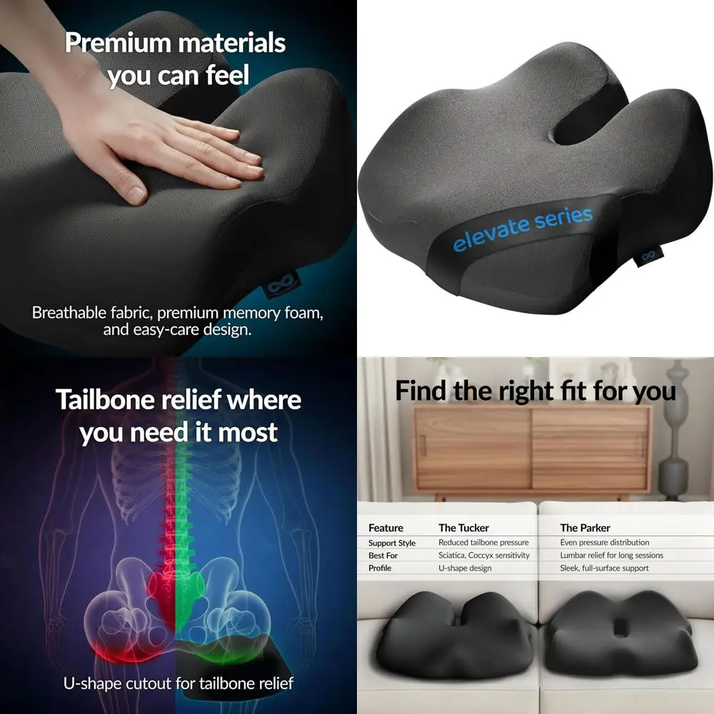 Подушка для сиденья из пены с эффектом памяти для офисных кресел и автомобилей - эргономичные аксессуары для рабочего стола, облегчающие боль в копчике и ишиасе (Lar)
Подушка для сиденья из пены с эффектом памяти для офисных кресел и автомобилей - эргономичные аксессуары для рабочего стола, облегчающие боль в копчике и ишиасе (Lar)