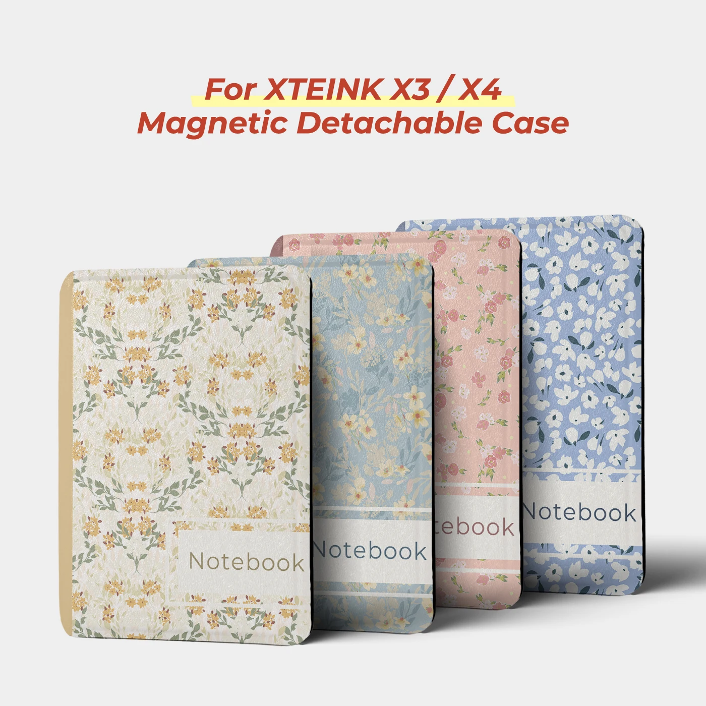 twosheep Floral Notepad Magnetic Detachable Case suit for XTEINK X3 X4 TPU Clear Back Protective Skin Folio Shell Cover Guard
twosheep Floral Notepad Magnetic Detachable Case suit for XTEINK X3 X4 TPU Clear Back Protective Skin Folio Shell Cover Guard