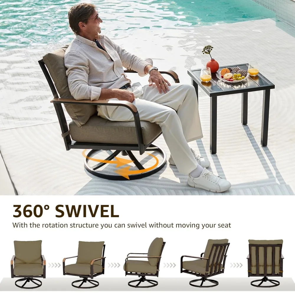 Outdoor Bistro Set, 3 Piece Patio Swivel Glider Rocking Chairs Patio Conversation Furniture Set with 2, Customized
Outdoor Bistro Set, 3 Piece Patio Swivel Glider Rocking Chairs Patio Conversation Furniture Set with 2, Customized