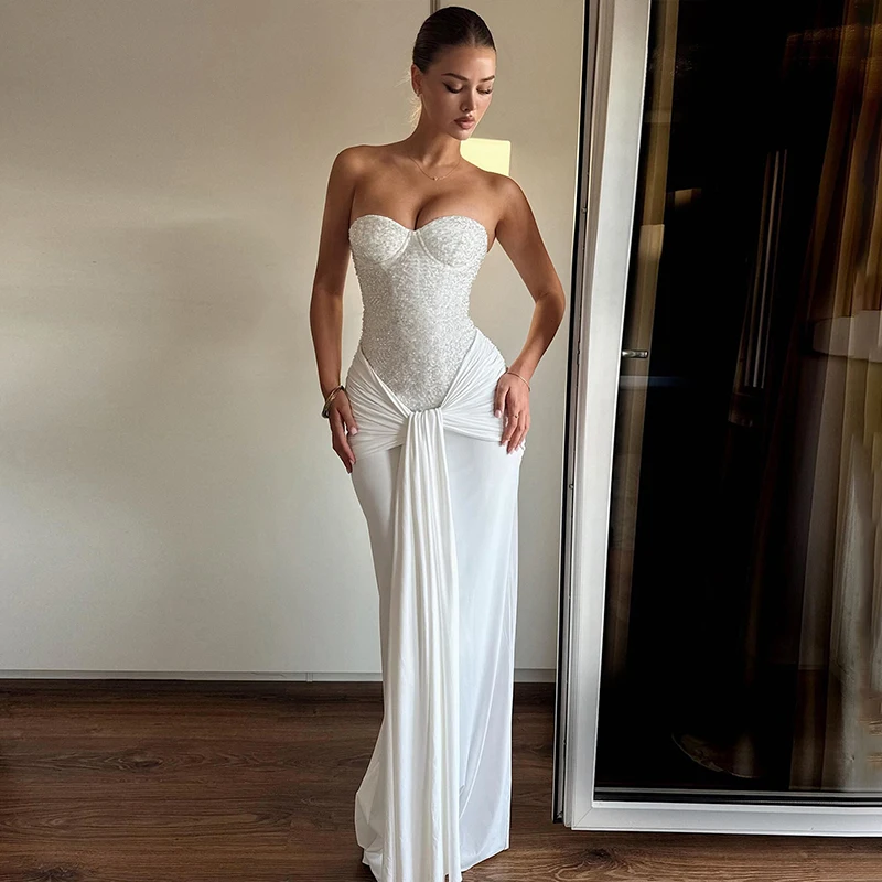 Typhaland Sexy Strapless Diamond Dress For Women Sparkling Elegant High Waist Hot Girl Lace Up Dress Bodycon Fashion Long Dress
Typhaland Sexy Strapless Diamond Dress For Women Sparkling Elegant High Waist Hot Girl Lace Up Dress Bodycon Fashion Long Dress