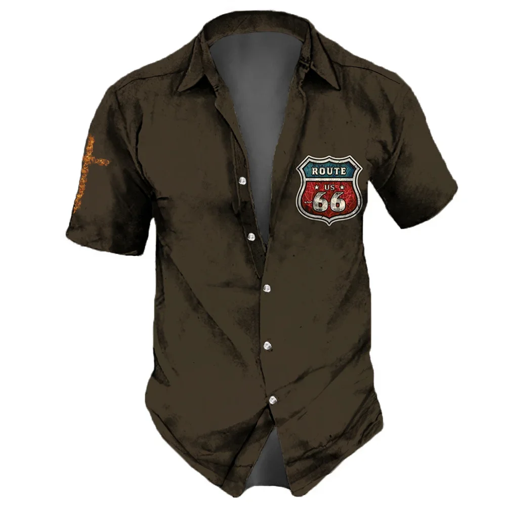2025 Men'S Shirts Route 66 Vintage Hawaiian Shirts New High Street Shirts Summer Casual Shirts Hip Hop Party Men Clothing Tops
2025 Men'S Shirts Route 66 Vintage Hawaiian Shirts New High Street Shirts Summer Casual Shirts Hip Hop Party Men Clothing Tops