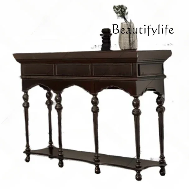 N American retro solid wood entrance table, living room partition French entrance table, simple wall decoration side cabinet
N American retro solid wood entrance table, living room partition French entrance table, simple wall decoration side cabinet