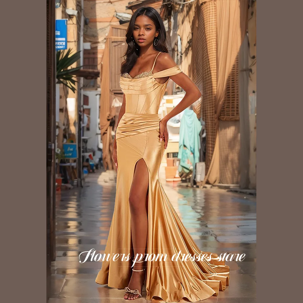 Flowers Prom Shiny Mermaid Evening Dress Off Shoulder فساتين مناسبة رسمية High Slit Party Dress Formal Celebrity Dress vestidos
Flowers Prom Shiny Mermaid Evening Dress Off Shoulder فساتين مناسبة رسمية High Slit Party Dress Formal Celebrity Dress vestidos