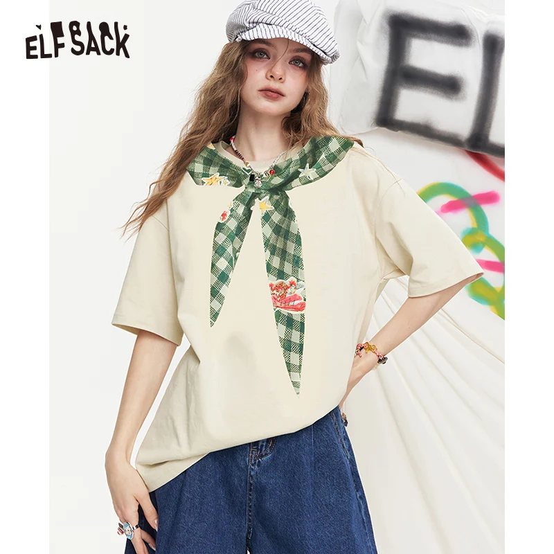 ELFSACK 2025 Summer New Arrivals Checkered Tie Printed Short Sleeve Casual T-Shirt For Women
ELFSACK 2025 Summer New Arrivals Checkered Tie Printed Short Sleeve Casual T-Shirt For Women
