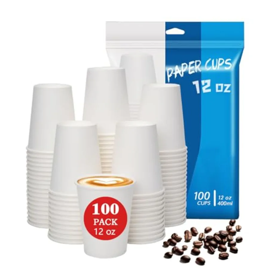 Disposable Paper Coffee Cups, Count Leak-Resistant Cups for Hot and Cold Drinks, Ideal for Office, Party, Travel, To Go and Dai
Disposable Paper Coffee Cups, Count Leak-Resistant Cups for Hot and Cold Drinks, Ideal for Office, Party, Travel, To Go and Dai