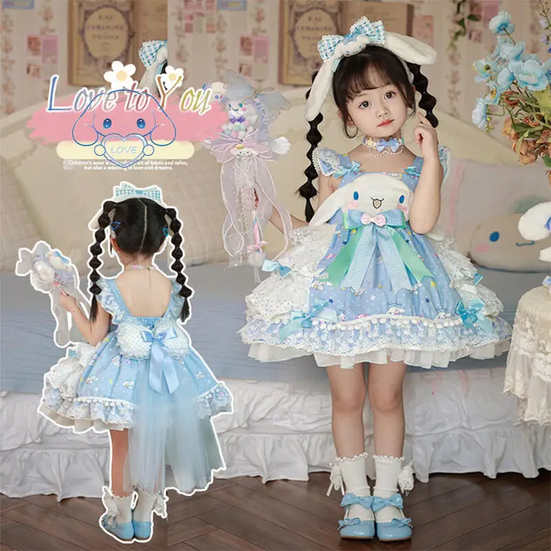 Платье Лолиты Cinnamoroll для девочек, праздничное платье в стиле аниме Kawaii, костюм принцессы с рюшами, юбка, многоуровневое платье, подарки на Хэллоуин и праздник
Платье Лолиты Cinnamoroll для девочек, праздничное платье в стиле аниме Kawaii, костюм принцессы с рюшами, юбка, многоуровневое платье, подарки на Хэллоуин и праздник