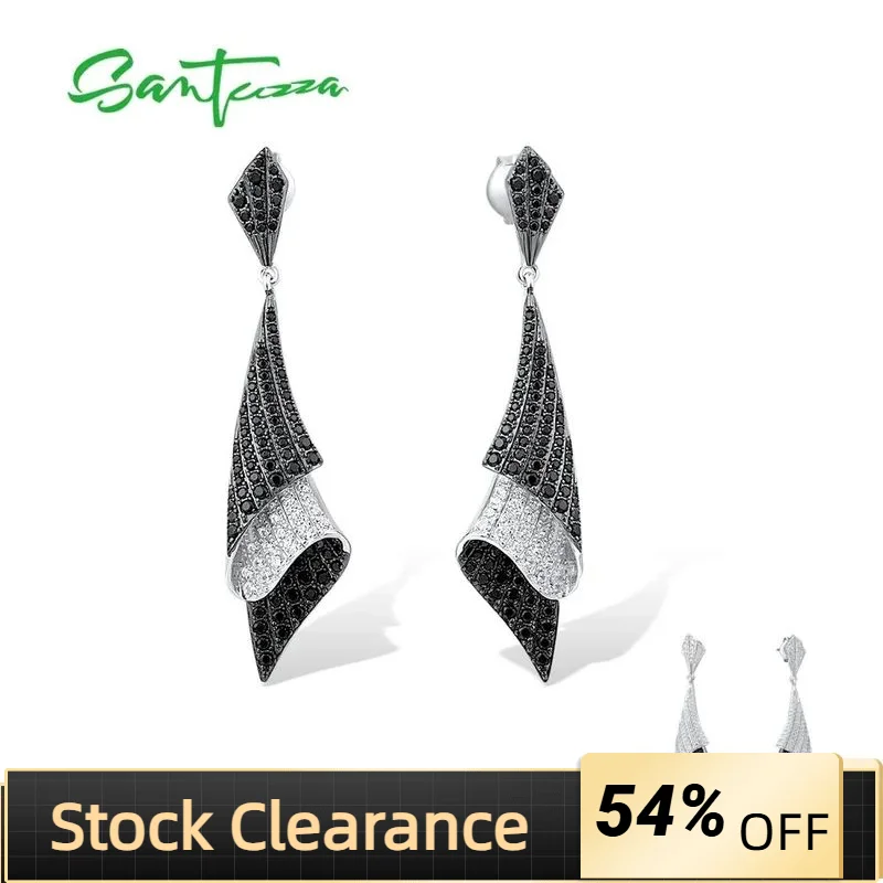 SANTUZZA серебряные серьги для женщин, натуральное стерлинговое серебро 925, сложенная черная шпинель, белый кубический цирконий, классические ювелирные изделия
SANTUZZA серебряные серьги для женщин, натуральное стерлинговое серебро 925, сложенная черная шпинель, белый кубический цирконий, классические ювелирные изделия