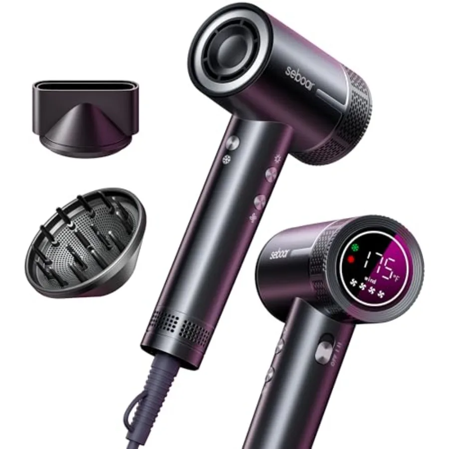 High-Speed Ionic Hair Dryer with Diffuser Professional LCD Display Thermo-Control Blow Dryer 1500W Fast Dry 500 Million Negativ
High-Speed Ionic Hair Dryer with Diffuser Professional LCD Display Thermo-Control Blow Dryer 1500W Fast Dry 500 Million Negativ