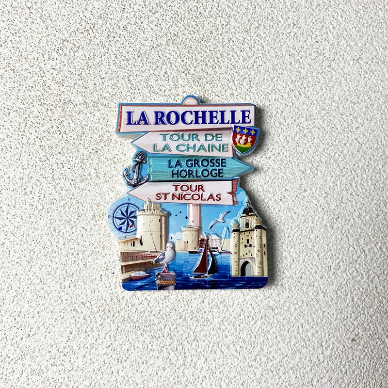 3D Resin Fridge Magnet - La Rochelle, France - Tour de la Chaîne, La Grosse Horloge, Tour St Nicolas - Souvenir Decor
3D Resin Fridge Magnet - La Rochelle, France - Tour de la Chaîne, La Grosse Horloge, Tour St Nicolas - Souvenir Decor