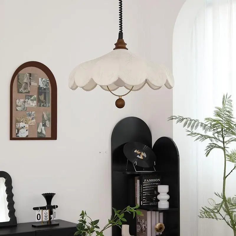 White cream fabric chandelier counter dining living bedroom home decor pendant lights room decor lamp nordic retro ins lighting
White cream fabric chandelier counter dining living bedroom home decor pendant lights room decor lamp nordic retro ins lighting