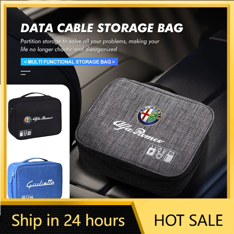 2026 Hot Car Stickers 2026 Hot Alfa Romeo Large Capacity Car Storage Digital Data Cable Organizer Bag Auto Accessories For Alfa
2026 Hot Car Stickers 2026 Hot Alfa Romeo Large Capacity Car Storage Digital Data Cable Organizer Bag Auto Accessories For Alfa