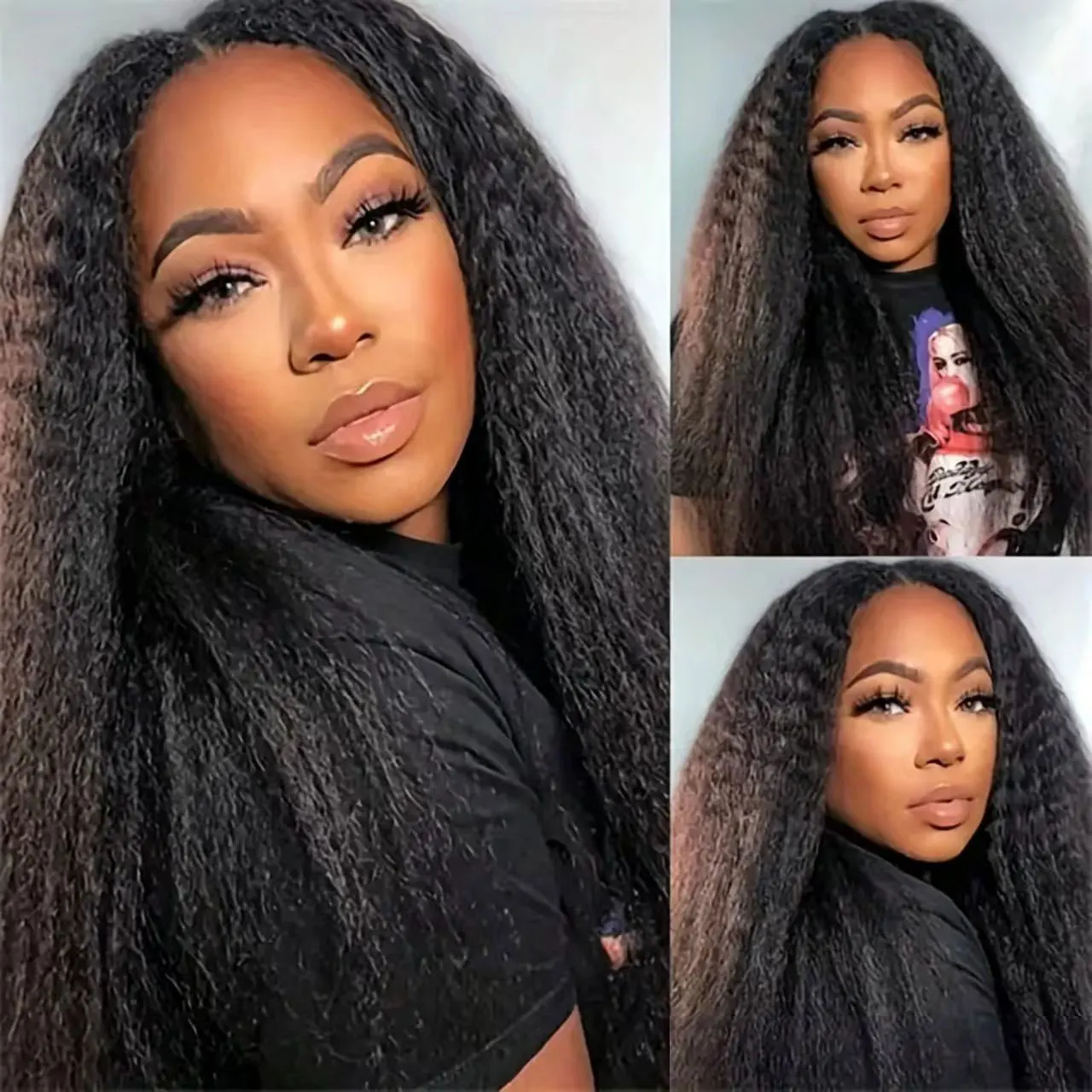 JOVIA 13x4 Kinky Straight Lace Front synthetic wig blend lace black wigs for woman cosplay HD Lace Frontal Wig on clearance sale
JOVIA 13x4 Kinky Straight Lace Front synthetic wig blend lace black wigs for woman cosplay HD Lace Frontal Wig on clearance sale