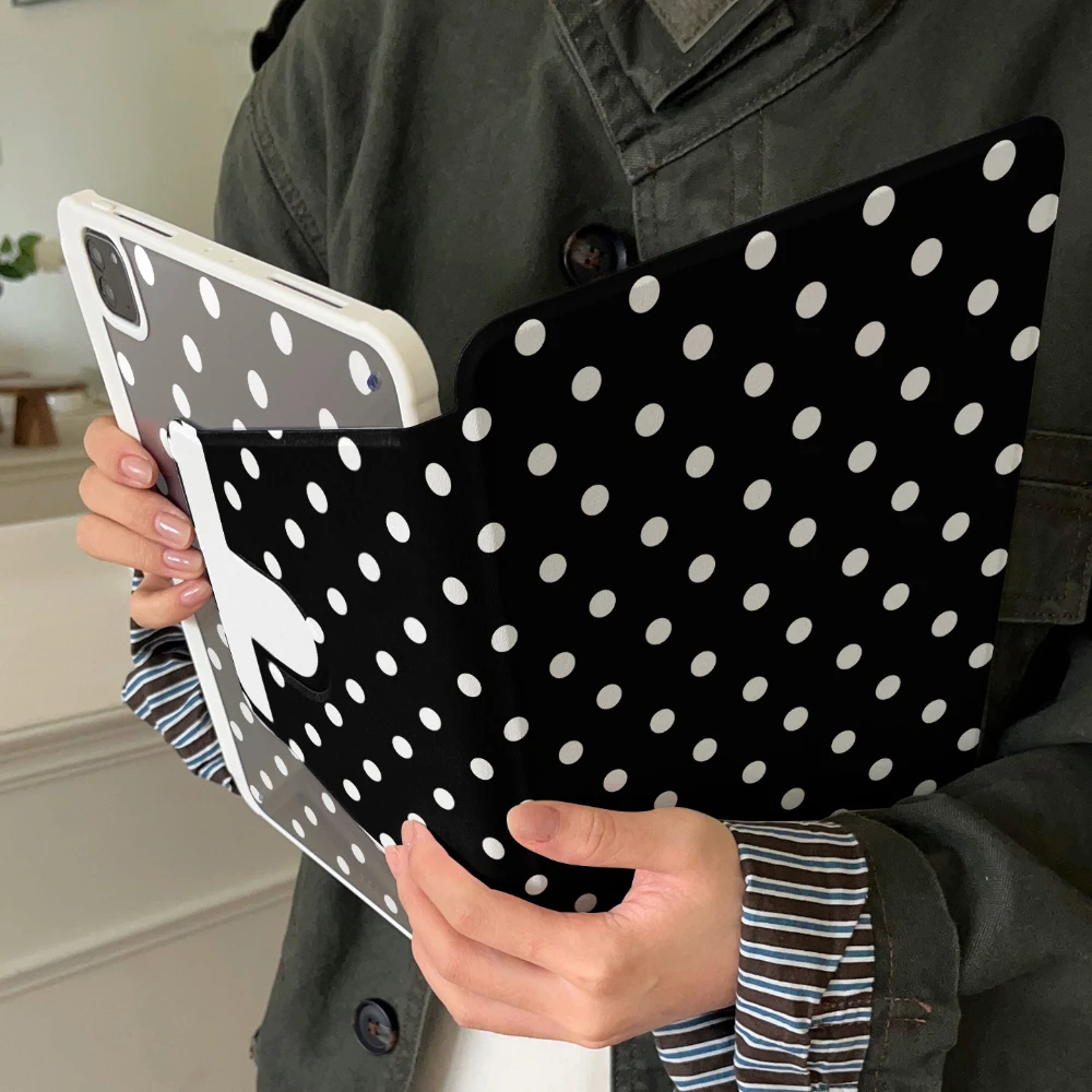 White Polka Dot Black Tablet Case For iPad Pro 11 12.9 13 M2 M4 M3 M5 Shell 8.3 9.7 10.2 5/6/7/8/9/10/11th Air 2 3 4 5 6 7 Cover
White Polka Dot Black Tablet Case For iPad Pro 11 12.9 13 M2 M4 M3 M5 Shell 8.3 9.7 10.2 5/6/7/8/9/10/11th Air 2 3 4 5 6 7 Cover