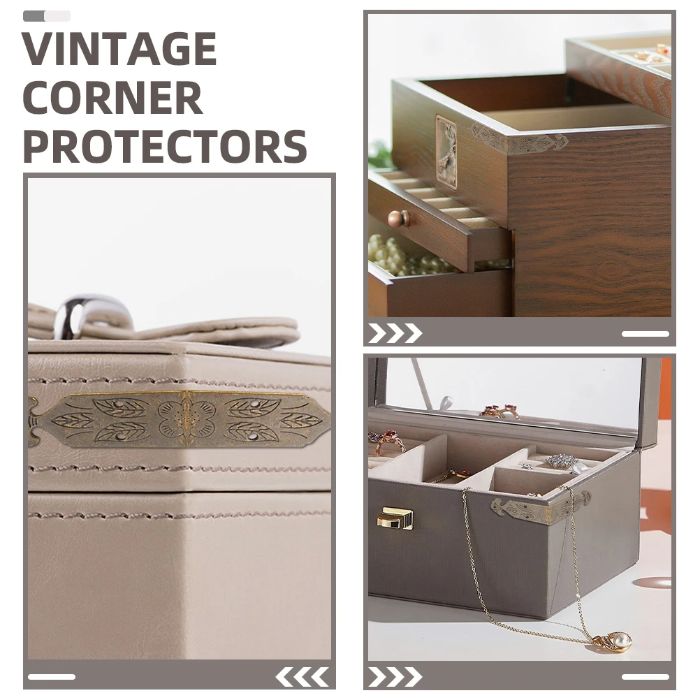 8 Pcs Copper Edging Accessories Vintage Hemming Brass Corner Protectors Jewelry Box Safety Guard Table Wooden Case Furniture
8 Pcs Copper Edging Accessories Vintage Hemming Brass Corner Protectors Jewelry Box Safety Guard Table Wooden Case Furniture